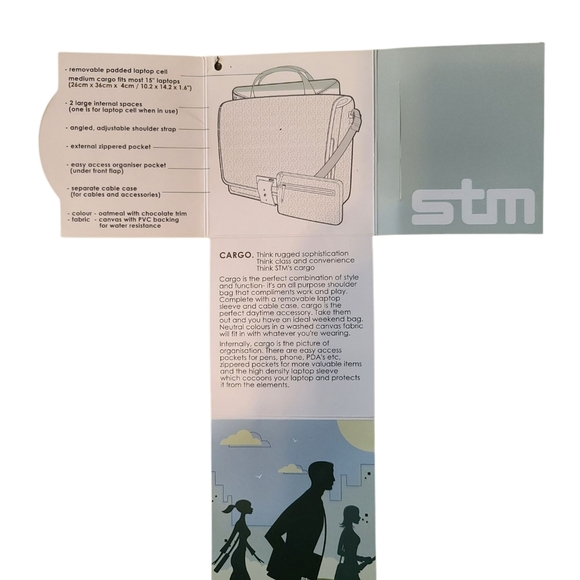 STM Russ Folisi NWT Green And Orange Laptop Messenger Bag Size XL - Picture 14 of 16